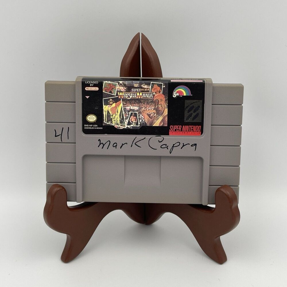 WWF Super WrestleMania (Super Nintendo SNES, 1992) Authentic Cartridge
